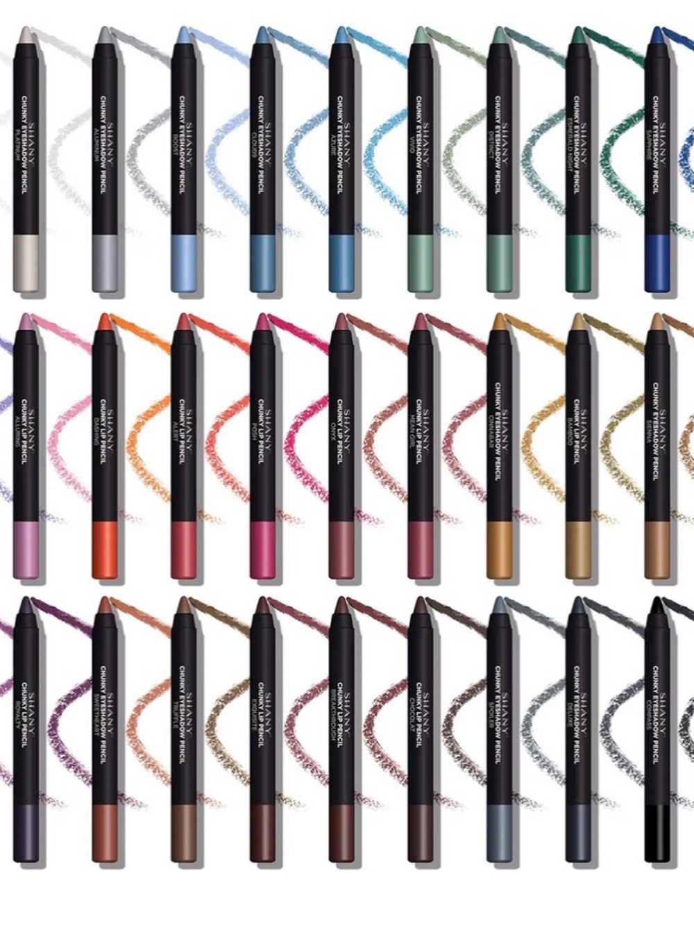 SHANY 30 chunky pencils for lips & eyes